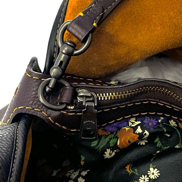 Coach 1941 Hobo Bandit 39 In Black Smooth Pebble Leather - Picture 9 of 13